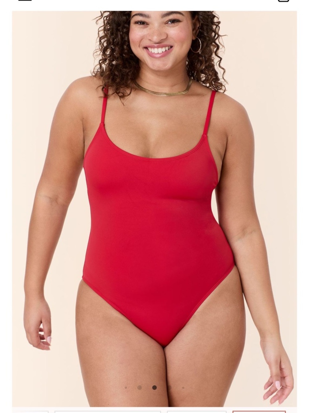 Andie Amalfi One Piece Swimsuit in Cherry Red, size XXL (2X)